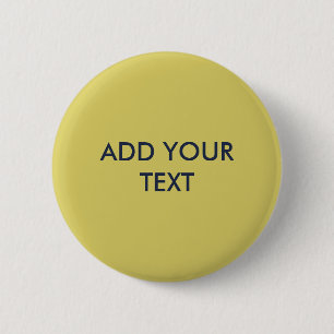 Badge Rond 5 Cm Bouton Jaune Chaud Doux