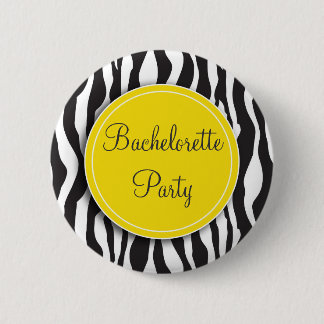 Badge Rond 5 Cm Bouton jaune de partie de Bachelorette