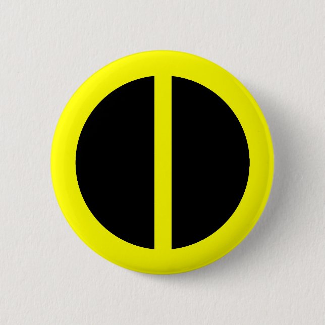 Badge Rond 5 Cm Bouton jaune d'égalité (Devant)