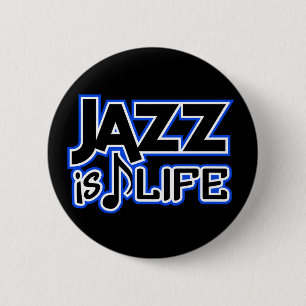 Badge Rond 5 Cm Bouton Jazz