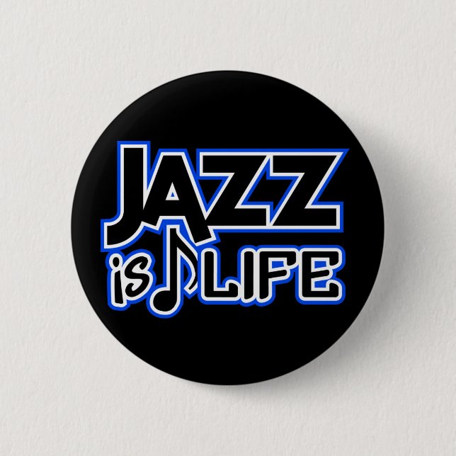 Badge Rond 5 Cm Bouton Jazz (Devant)