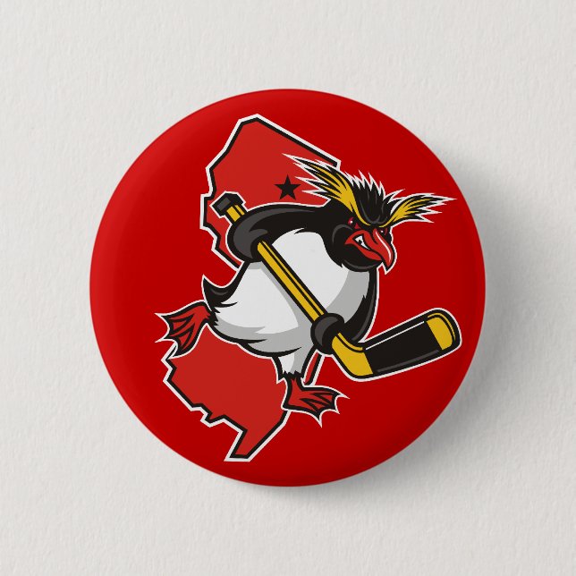 Badge Rond 5 Cm Bouton Jersey Penguins (Devant)