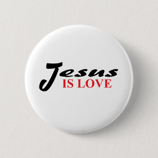 Badge Rond 5 Cm Bouton Jésus est amour