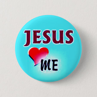 Badge Rond 5 Cm Bouton-Jésus m'aime