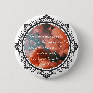 Badge Rond 5 Cm Bouton John 3:16