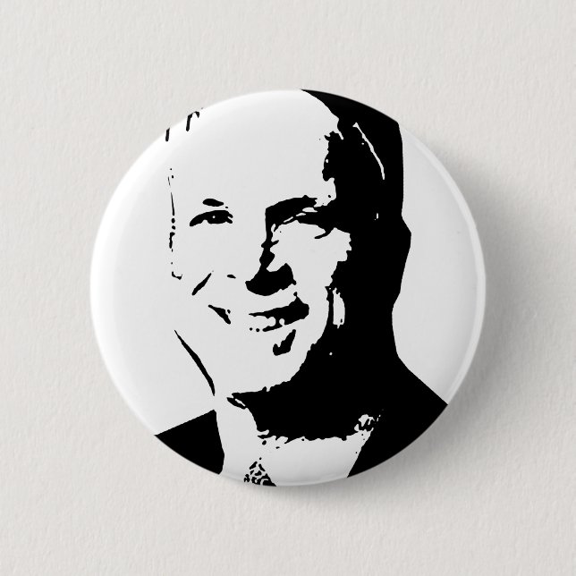 Badge Rond 5 Cm Bouton John McCain (Devant)