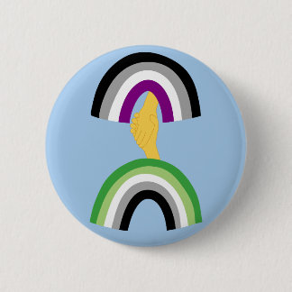 Badge Rond 5 Cm Bouton Joint Aroace Rainbows