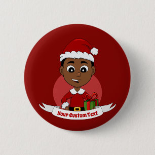 Badge Rond 5 Cm Bouton jote Christmas boy