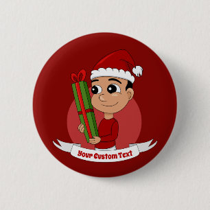Badge Rond 5 Cm Bouton jote Christmas boy