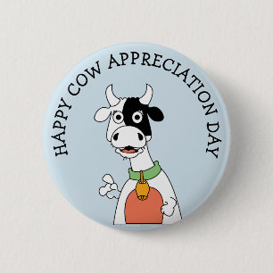Badge Rond 5 Cm Bouton Jour d'appréciation de la vache