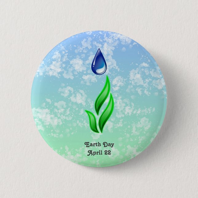 Badge Rond 5 Cm Bouton jour des terres (Devant)