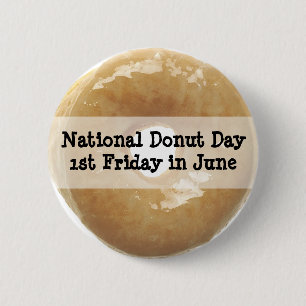 Badge Rond 5 Cm Bouton Jour national des beignes Jours fériés