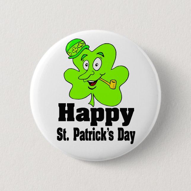 Badge Rond 5 Cm Bouton Jour Saint Patrick (Devant)