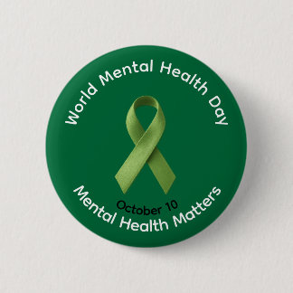 Badge Rond 5 Cm Bouton - Journée mondiale de la santé mentale