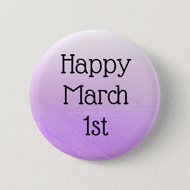 Badge Rond 5 Cm Bouton Joyeux 1er mars Fêter les jours fériés (Devant)