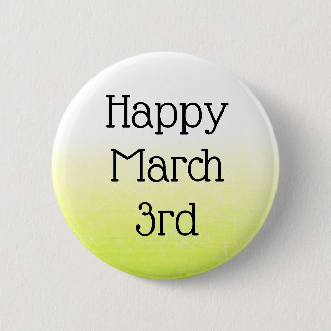 Badge Rond 5 Cm Bouton Joyeux 3 mars Fête des jours fériés (Devant)