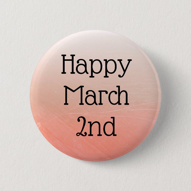 Badge Rond 5 Cm Bouton Joyeux mars 2 fêter les jours fériés (Devant)