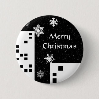 Badge Rond 5 Cm Bouton Joyeux Noël
