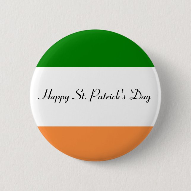 Badge Rond 5 Cm Bouton Joyeux Saint Patrick's Day (Devant)