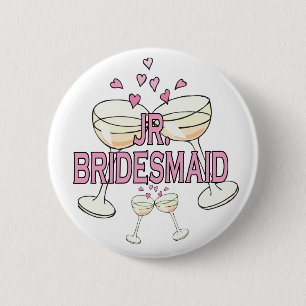 Badge Rond 5 Cm Bouton : Jr. Bridesmaid