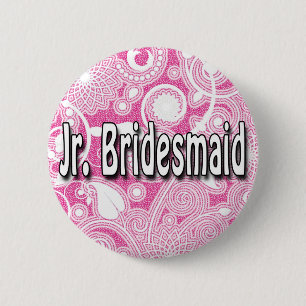 Badge Rond 5 Cm Bouton : Jr. Demoiselle d'honneur