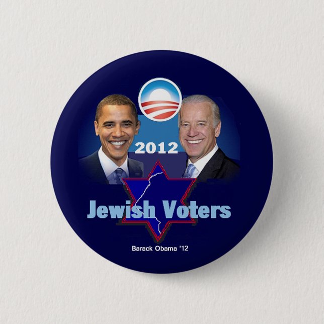Badge Rond 5 Cm Bouton juif d'Obama (Devant)