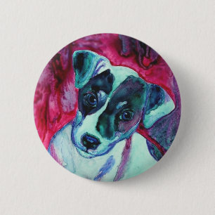 Badge Rond 5 Cm Bouton "Julep" Jack Russell Terrier