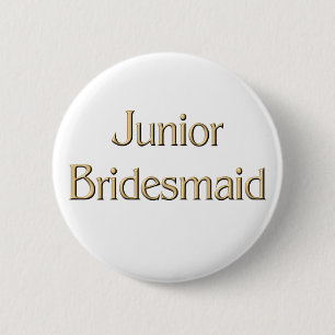 Badge Rond 5 Cm Bouton junior de demoiselle d'honneur