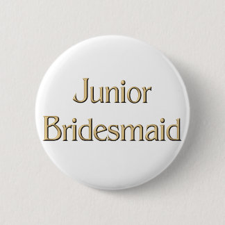 Badge Rond 5 Cm Bouton junior d'or de demoiselle d'honneur