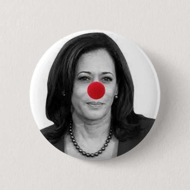 Badge Rond 5 Cm Bouton Kamala Clown (Devant)