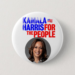Badge Rond 5 Cm Bouton Kamala Harris
