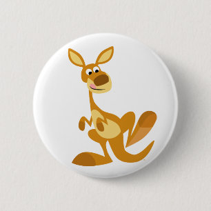 Badge Rond 5 Cm Bouton Kangaroo Bouton de tambour mignon