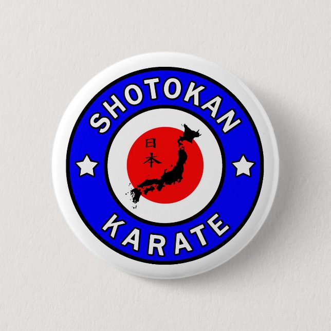 Badge Rond 5 Cm Bouton Karaté Shotokan (Devant)