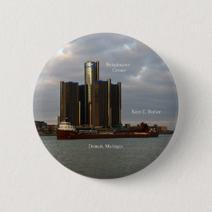 Badge Rond 5 Cm Bouton Kaye E. Barker Detroit