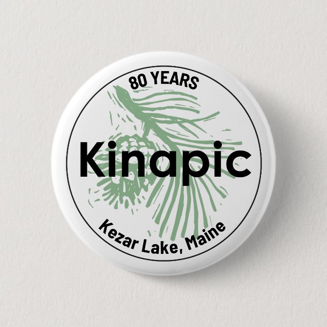 Badge Rond 5 Cm Bouton Kinapic (Devant)