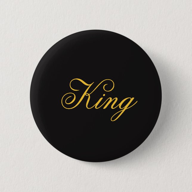 Badge Rond 5 Cm Bouton King (Devant)