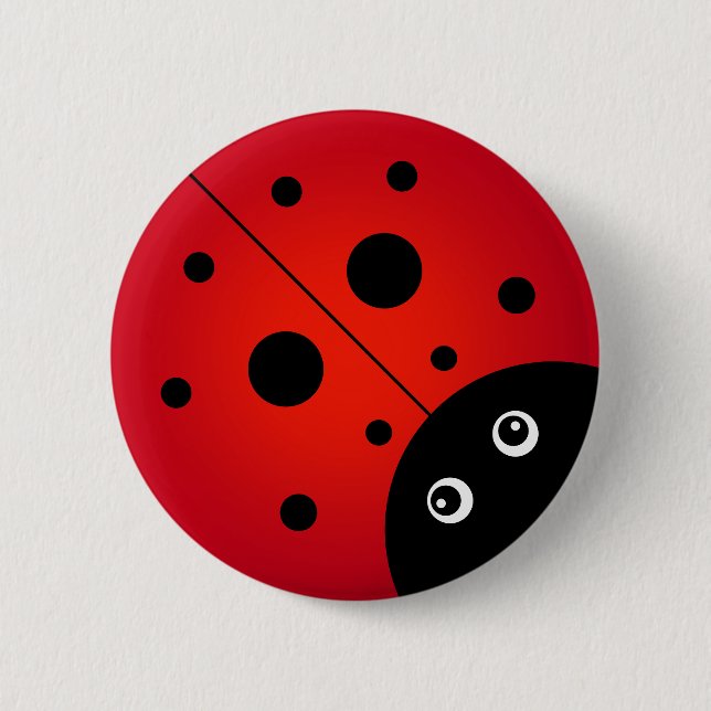 Badge Rond 5 Cm Bouton KiniArt Ladybug (Devant)