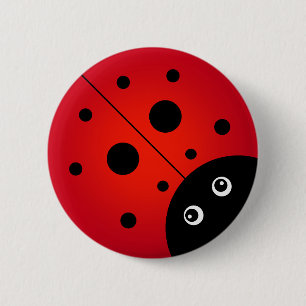 Badge Rond 5 Cm Bouton KiniArt Ladybug