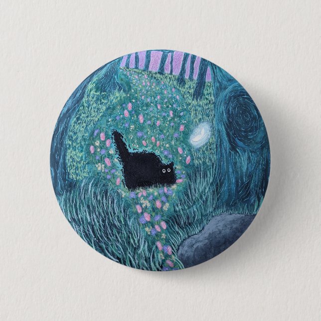 Badge Rond 5 Cm Bouton Kitty de Kiki (Devant)