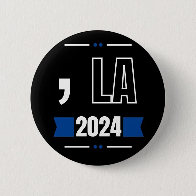 Badge Rond 5 Cm , Bouton La 2024 (Devant)