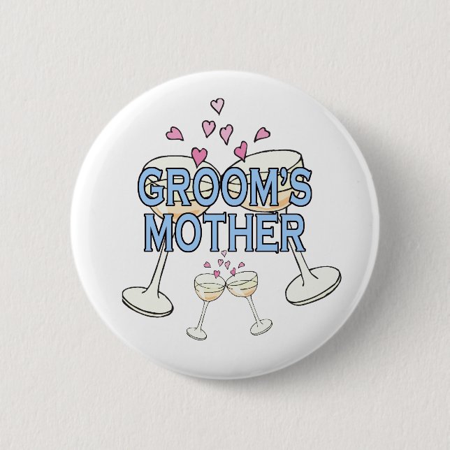 Badge Rond 5 Cm Bouton : La mère de Groom (Devant)