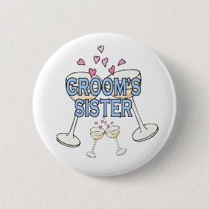 Badge Rond 5 Cm Bouton : La soeur de Groom