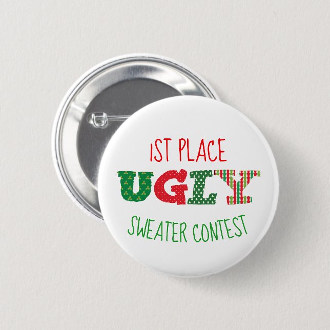 Badge Rond 5 Cm Bouton laid de concours de chandail (Devant & derrière)