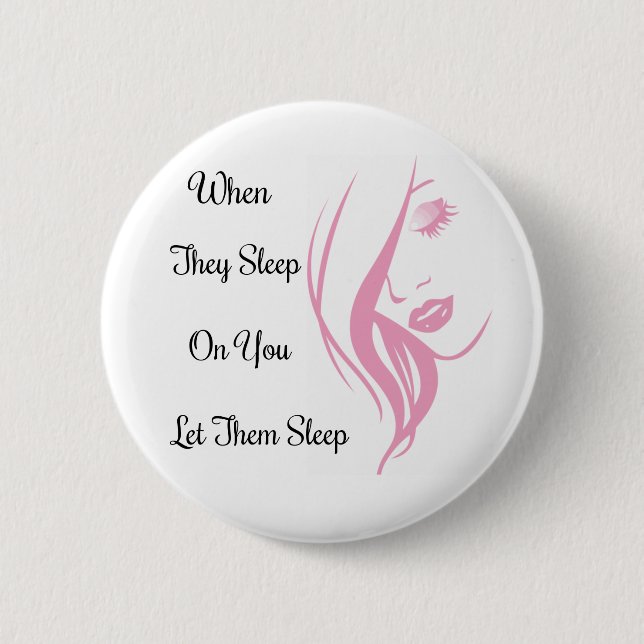 Badge Rond 5 Cm Bouton Laisser Dormir (Devant)