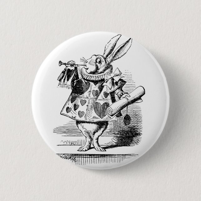 Badge Rond 5 Cm Bouton Lapin (Devant)