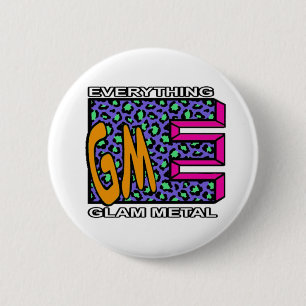 Badge Rond 5 Cm Bouton large logo Leopard bleu EGM