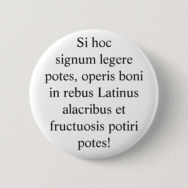 Badge Rond 5 Cm Bouton latin (Devant)