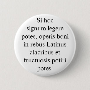 Badge Rond 5 Cm Bouton latin