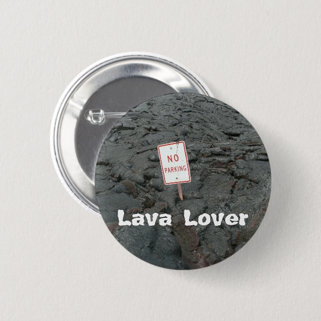 Badge Rond 5 Cm Bouton Lava Lover (Devant & derrière)