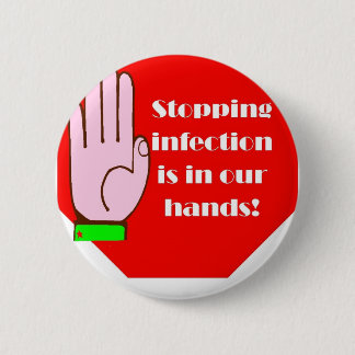 Badge Rond 5 Cm Bouton lavant à la main